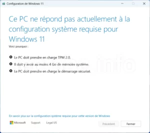 Windows 11 sans TPM 2.0